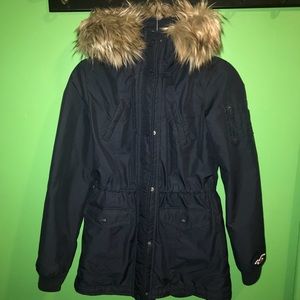 Hollister Navy All-Weather Jacket.